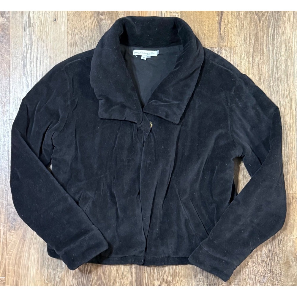 Young Fabulous & Broke Flurry Teddy Plush Puffer Jacket in black Size Small